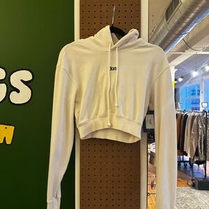 Kith Women's White Cropped Hoodie